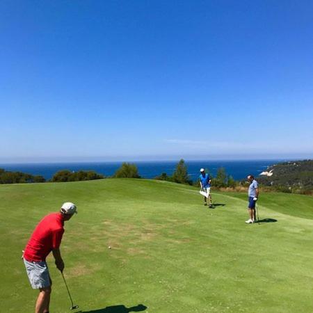 Apartmán Hameau Des Amandiers - Vue Mer, Golf Et Vignes Saint-Cyr-sur-Mer Exteriér fotografie